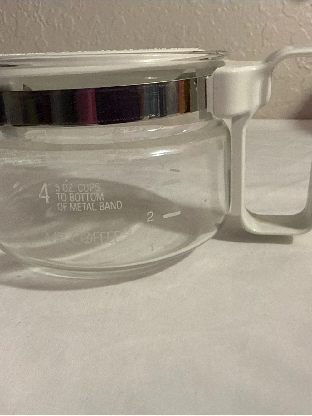 Mr. Coffee 4 Cup D40 Glass White Carafe & Lid